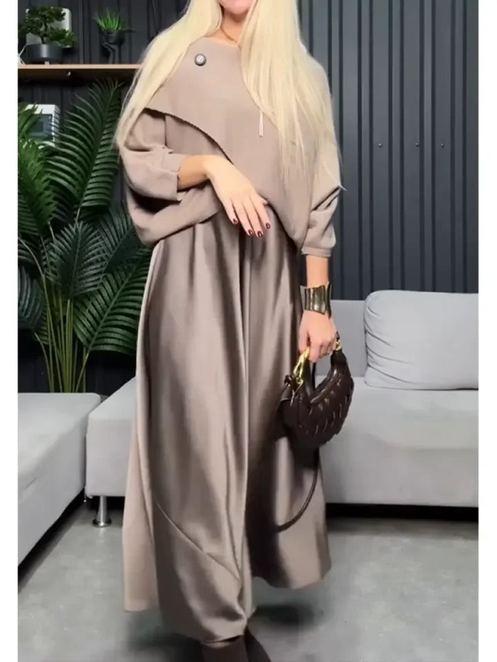 Női kétrészes kötött pulóver és ruha szett