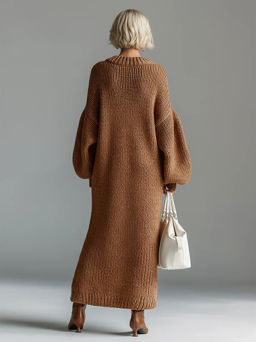 Női divatos hosszú pulóverruha