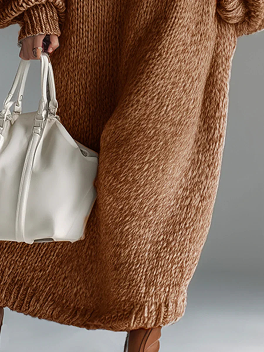 Női divatos hosszú pulóverruha