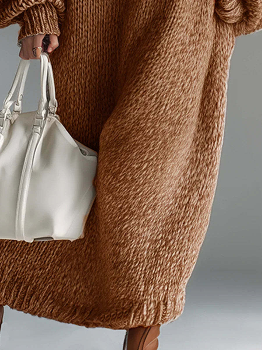 Női divatos hosszú pulóverruha