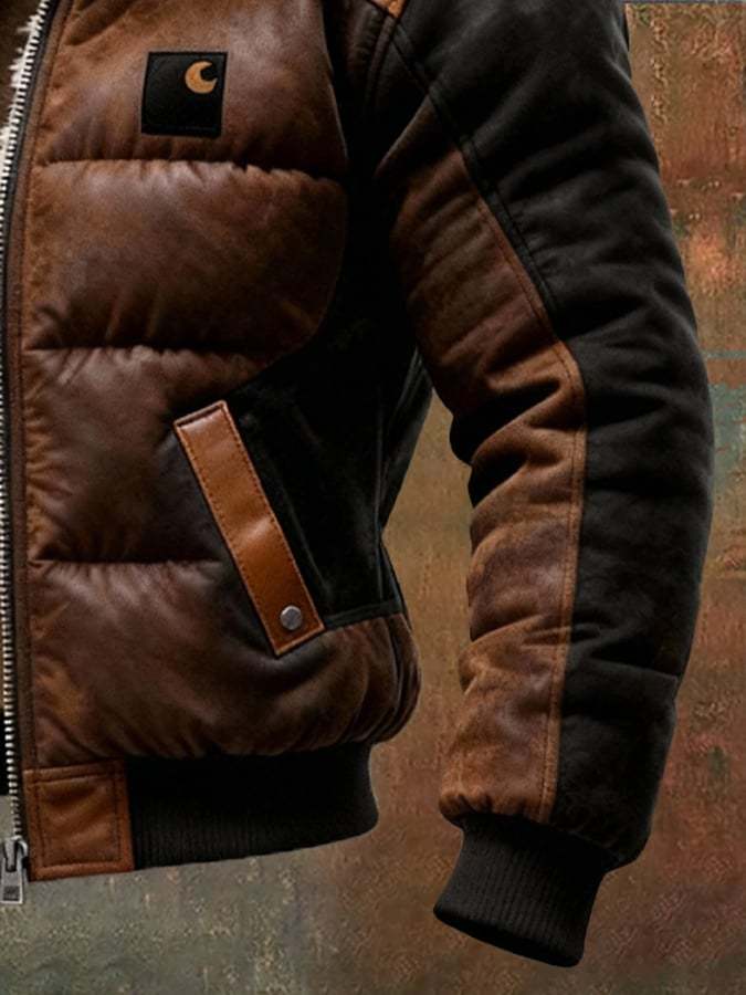 Kézzel készített bőrkabát gyapjúbéléssel