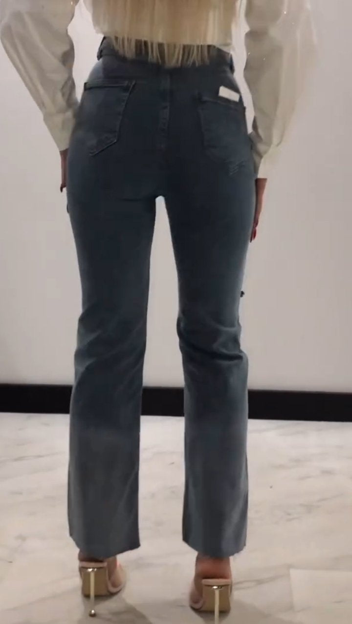 Női Hot Diamond Patchwork Design Slim Farmernadrág