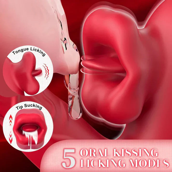 Dildó lökővibrátoros szexuális játékok - Vibrátorok Dildók Női szexuális játék 7 csapkodó & rezgő & nyalogató móddal Nyelvjáték Nőknek lökő dildóhoz Felnőtt játékok
