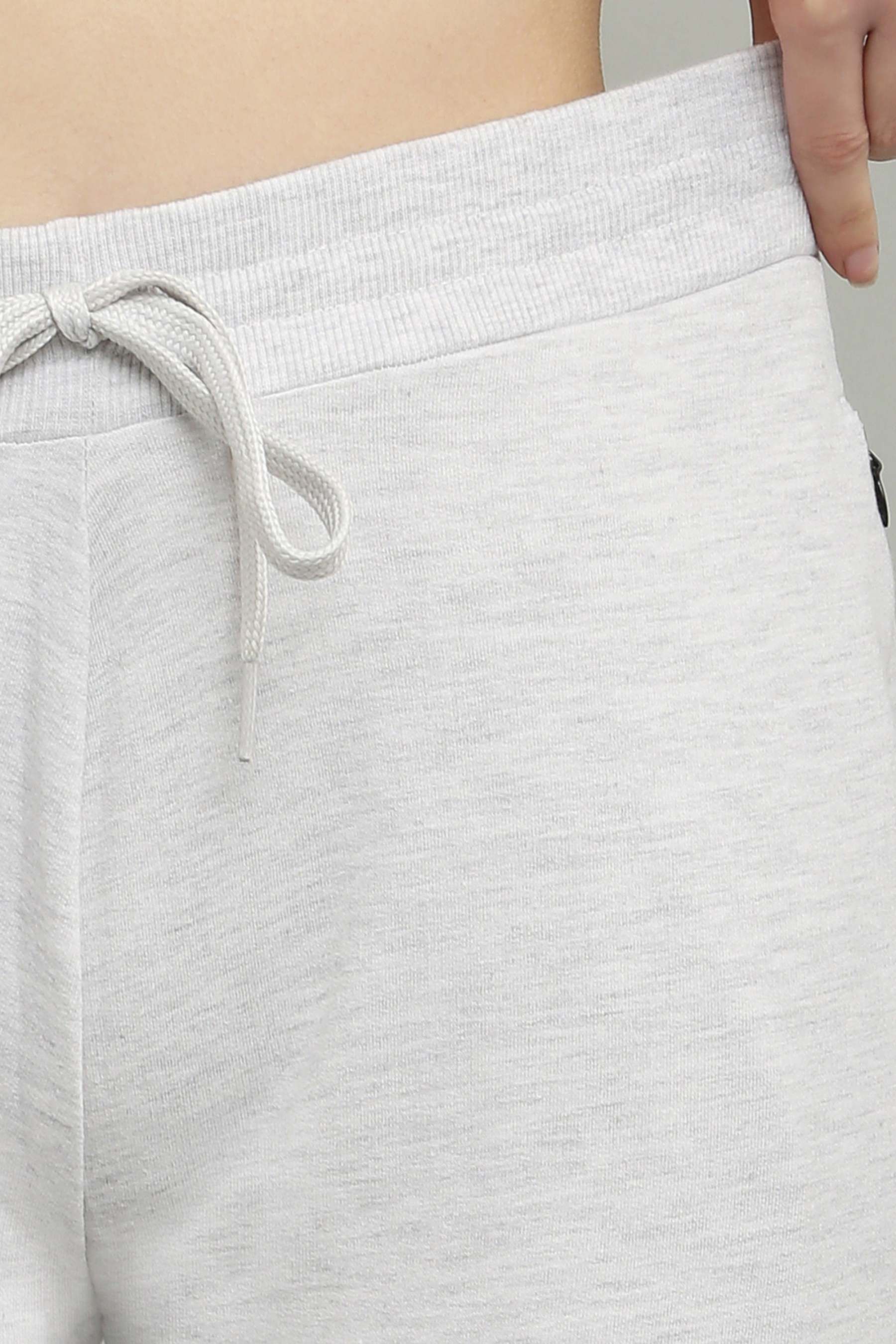 Fekete-melange szürke, fésült pamut úszónadrág nőknek