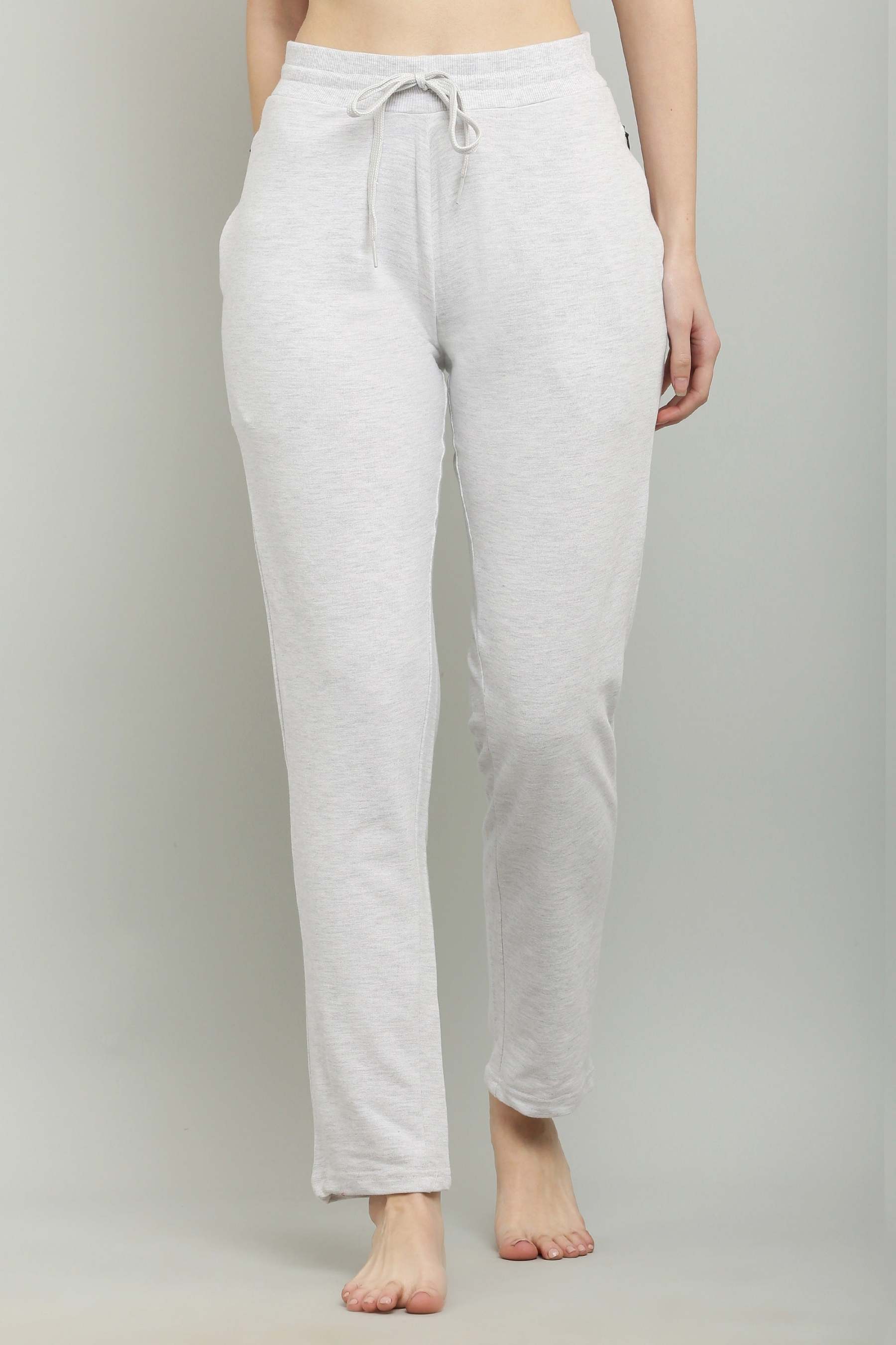 Fekete-melange szürke, fésült pamut úszónadrág nőknek