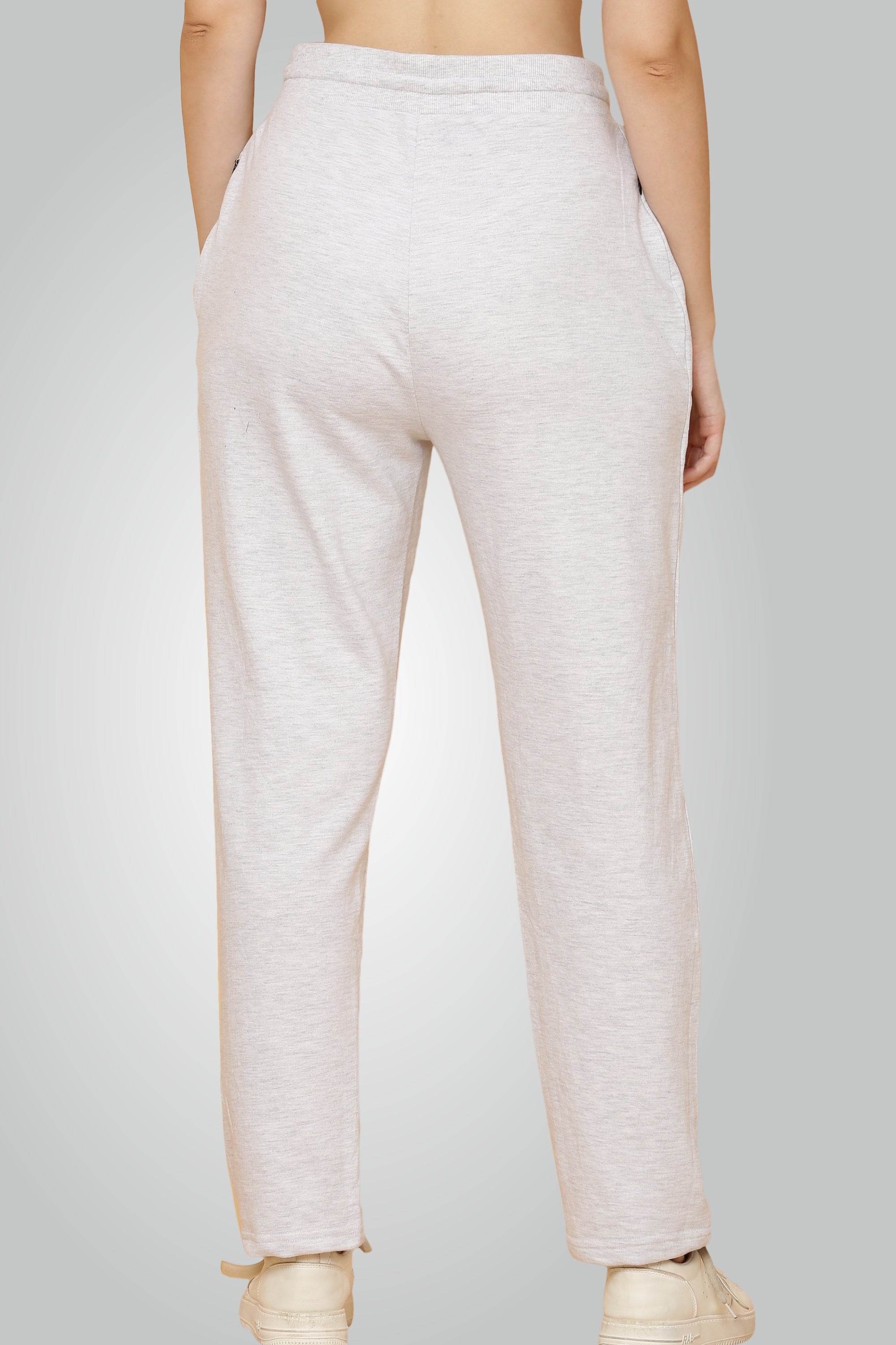 Fekete-melange szürke, fésült pamut úszónadrág nőknek