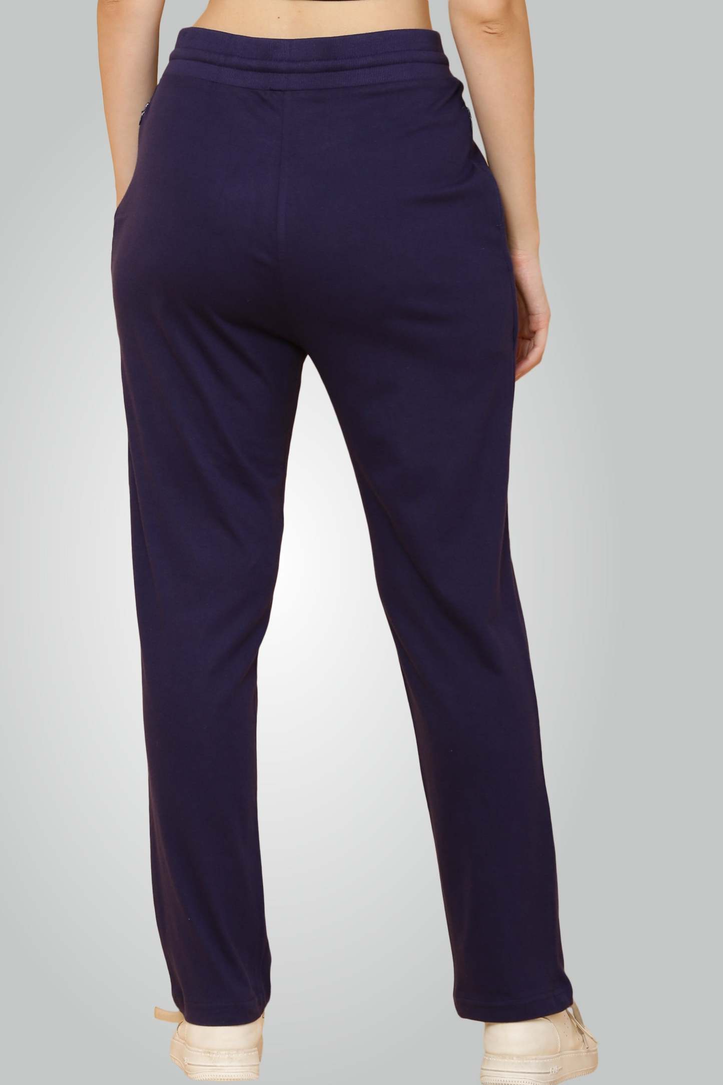 Fekete-tengerkék fésült pamut úszónadrág nőknek