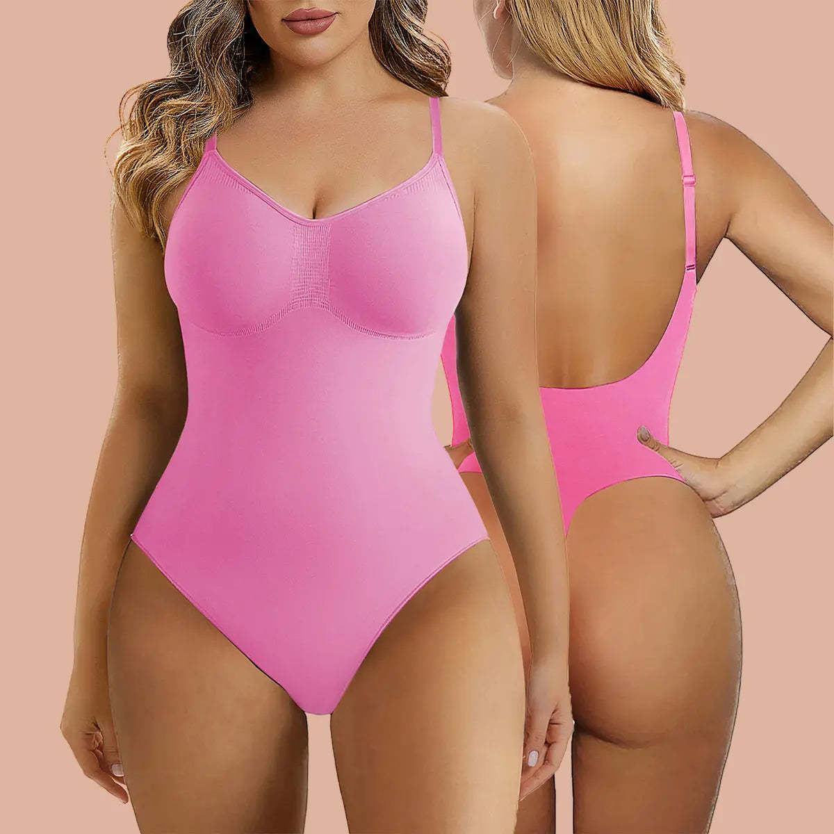SHAPERX Low Back Tummy Control Bodysuit Seamless Sculpting Thong Body Shaper-SALLIBERTY