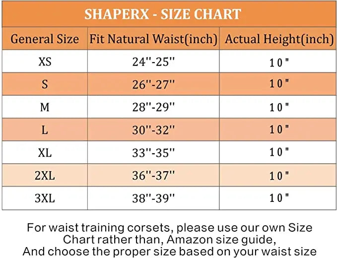 SHAPERX Short Torso Underbust Waist Training Corset Hourglass Body Shaper-SALLIBERTY