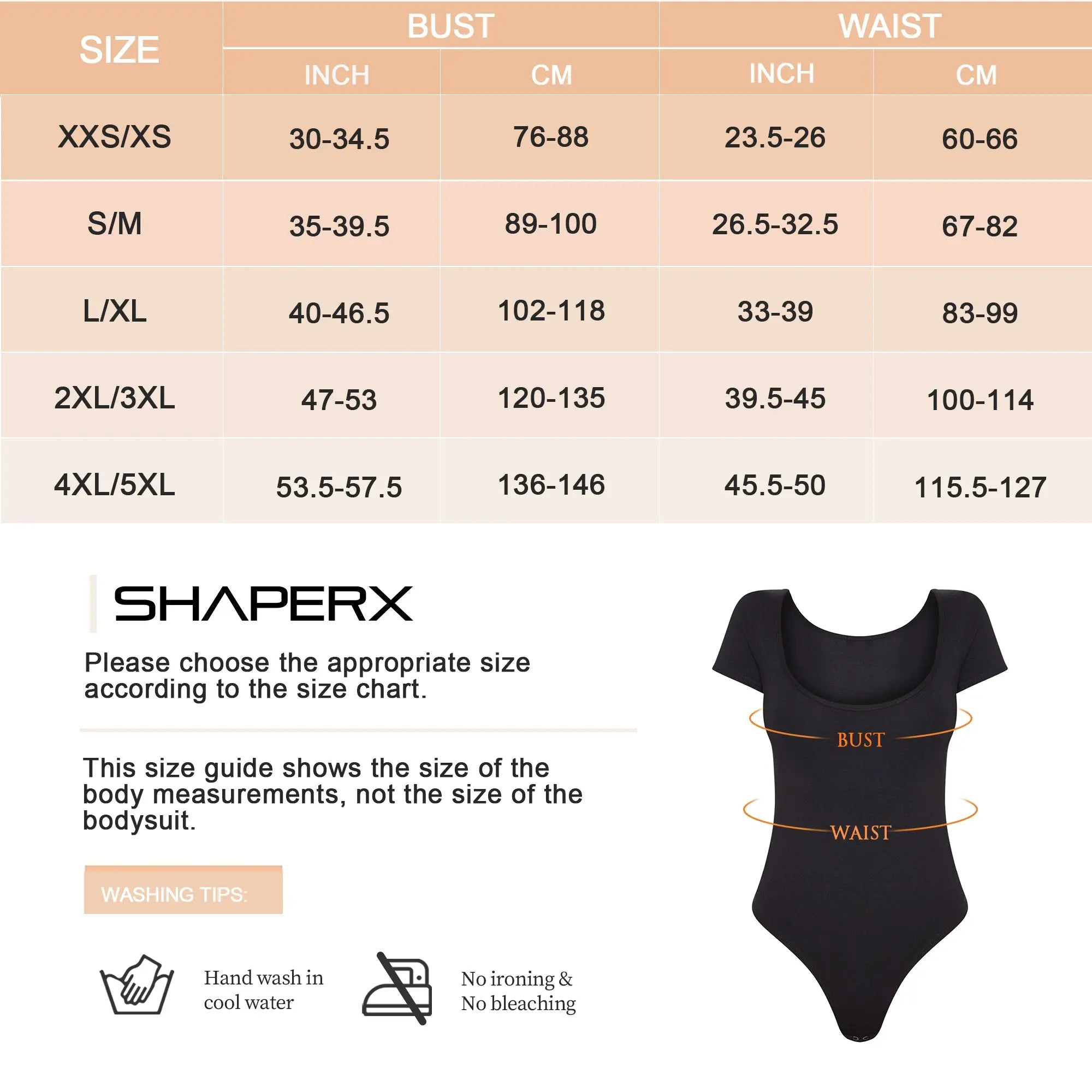 SHAPERX T-Shirt Square Neck Bodysuit Tummy Control Thong Shapewear-SALLIBERTY