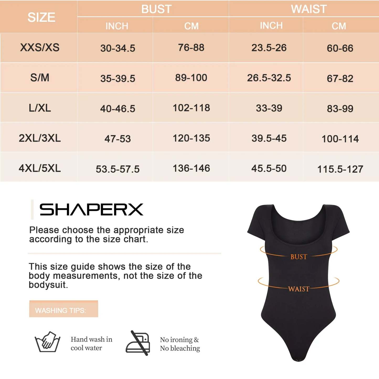 SHAPERX T-Shirt Square Neck Bodysuit Tummy Control Thong Shapewear-SALLIBERTY