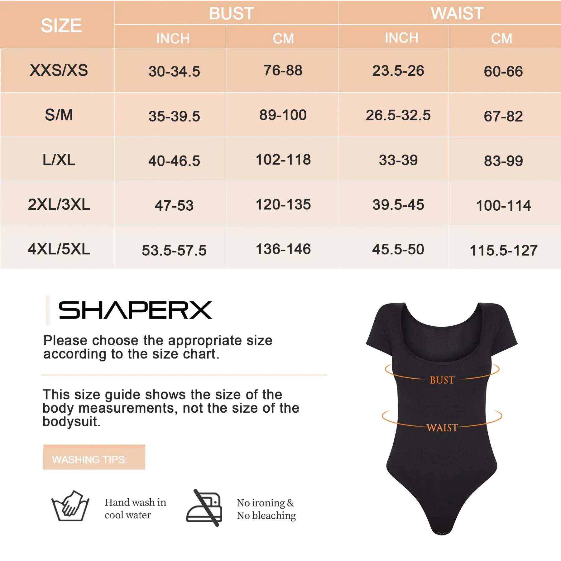SHAPERX T-Shirt Square Neck Bodysuit Tummy Control Thong Shapewear-SALLIBERTY