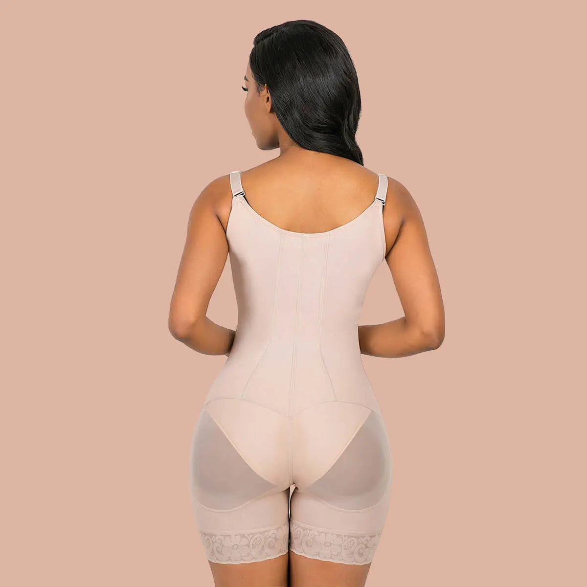 SHAPERX Tummy Control Shapewear Bodysuit With Zipper-SALLIBERTY