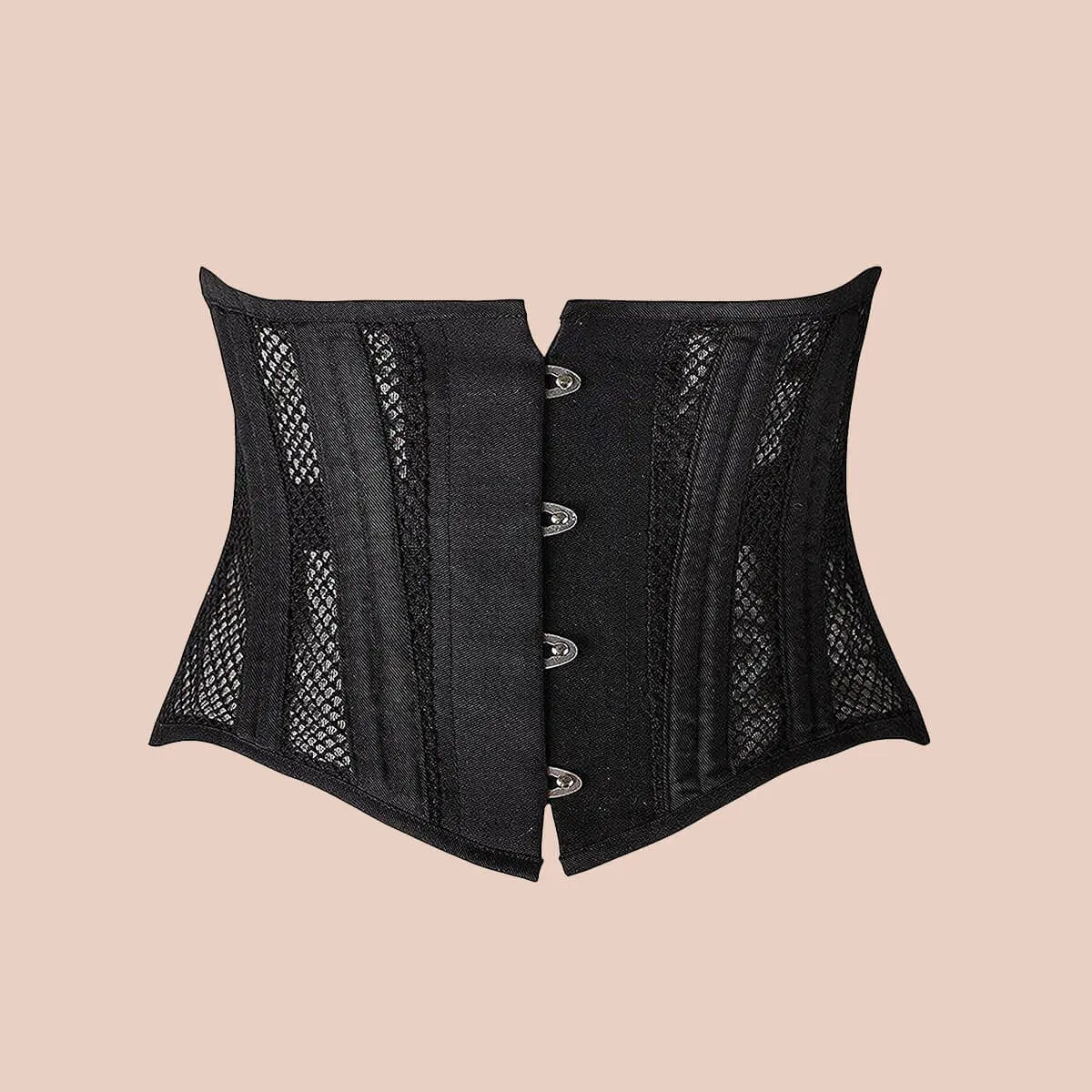 SHAPERX Women's Short Torso Mesh Corset-SALLIBERTY