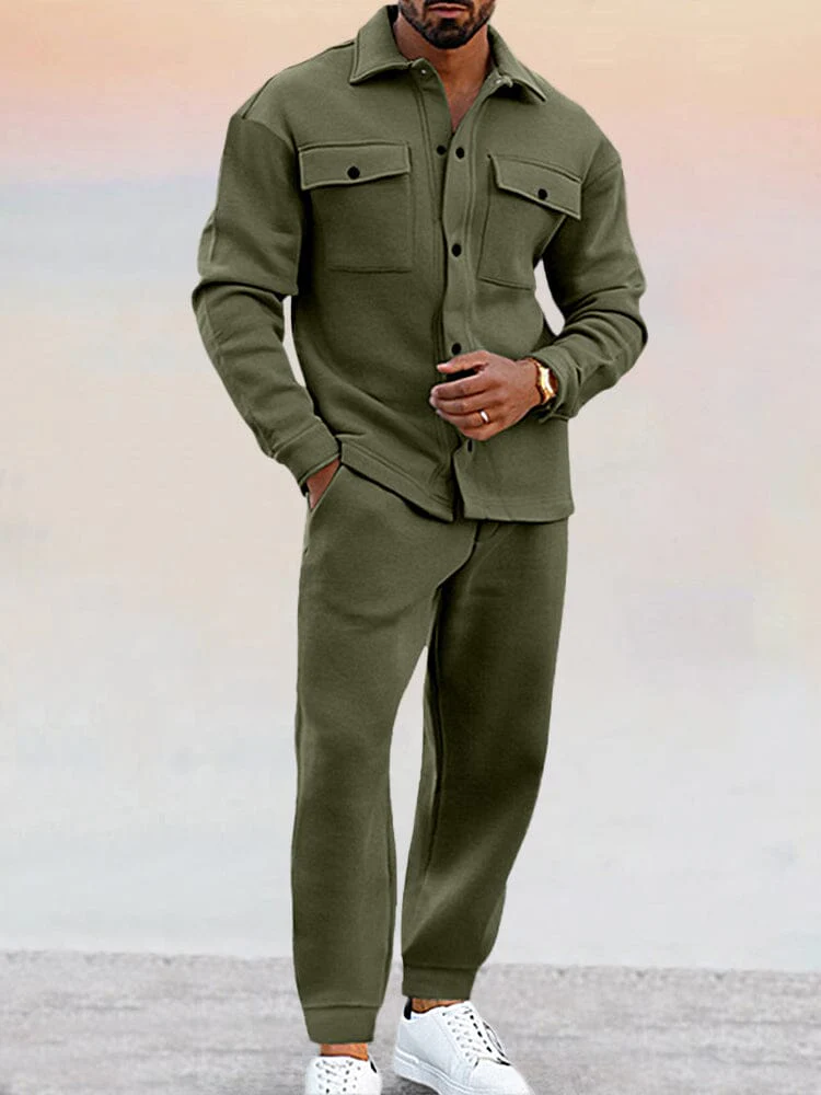 Férfi velúr lezser kétrészes öltöny