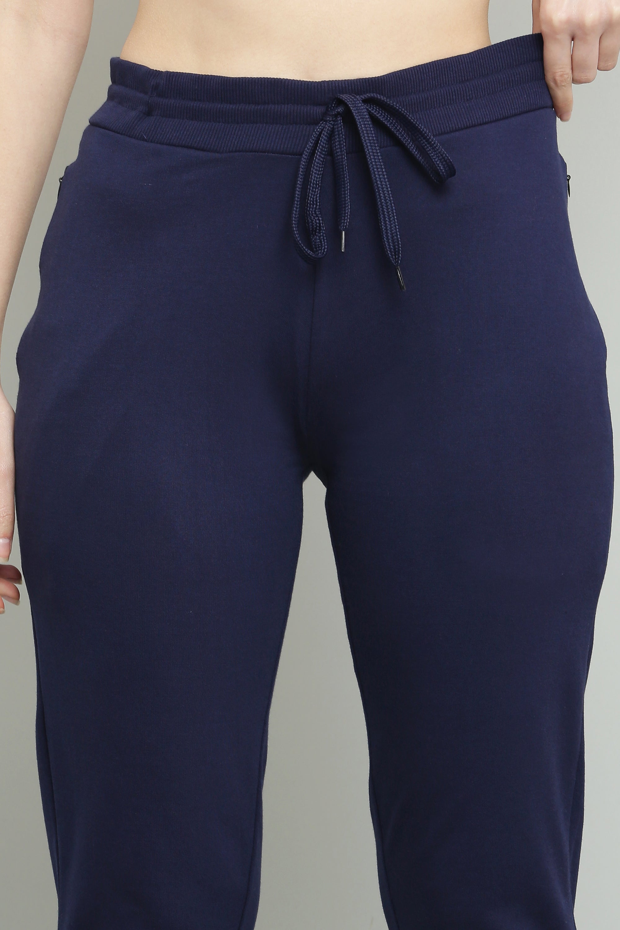 Fekete-tengerkék fésült pamut úszónadrág nőknek