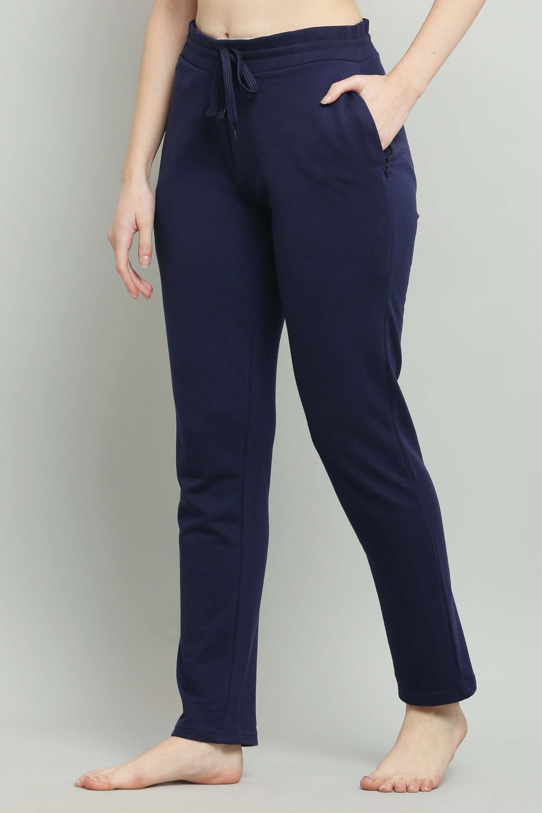 Fekete-tengerkék fésült pamut úszónadrág nőknek