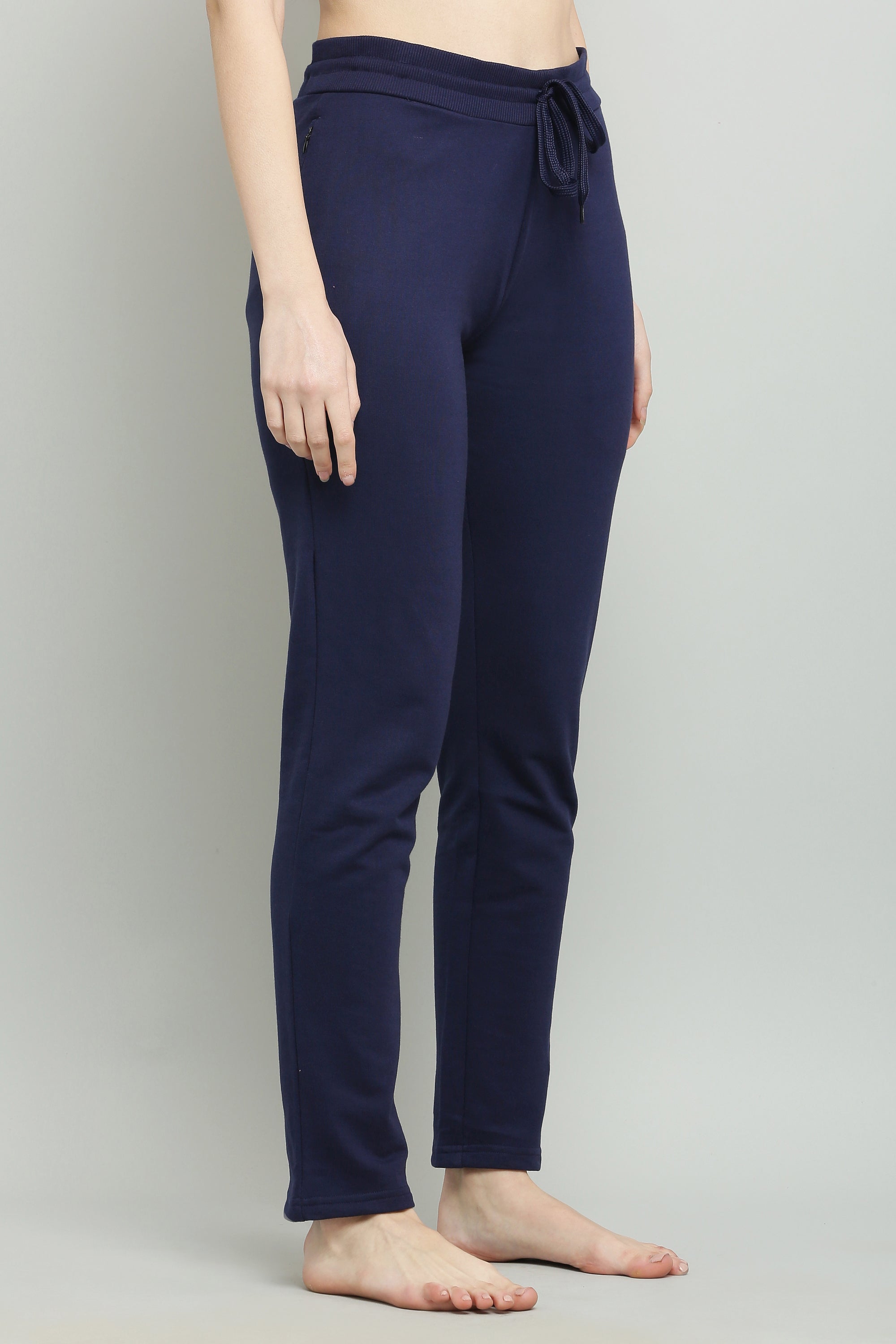 Sötétkék és olívazöld fésült pamut úszónadrág nőknek