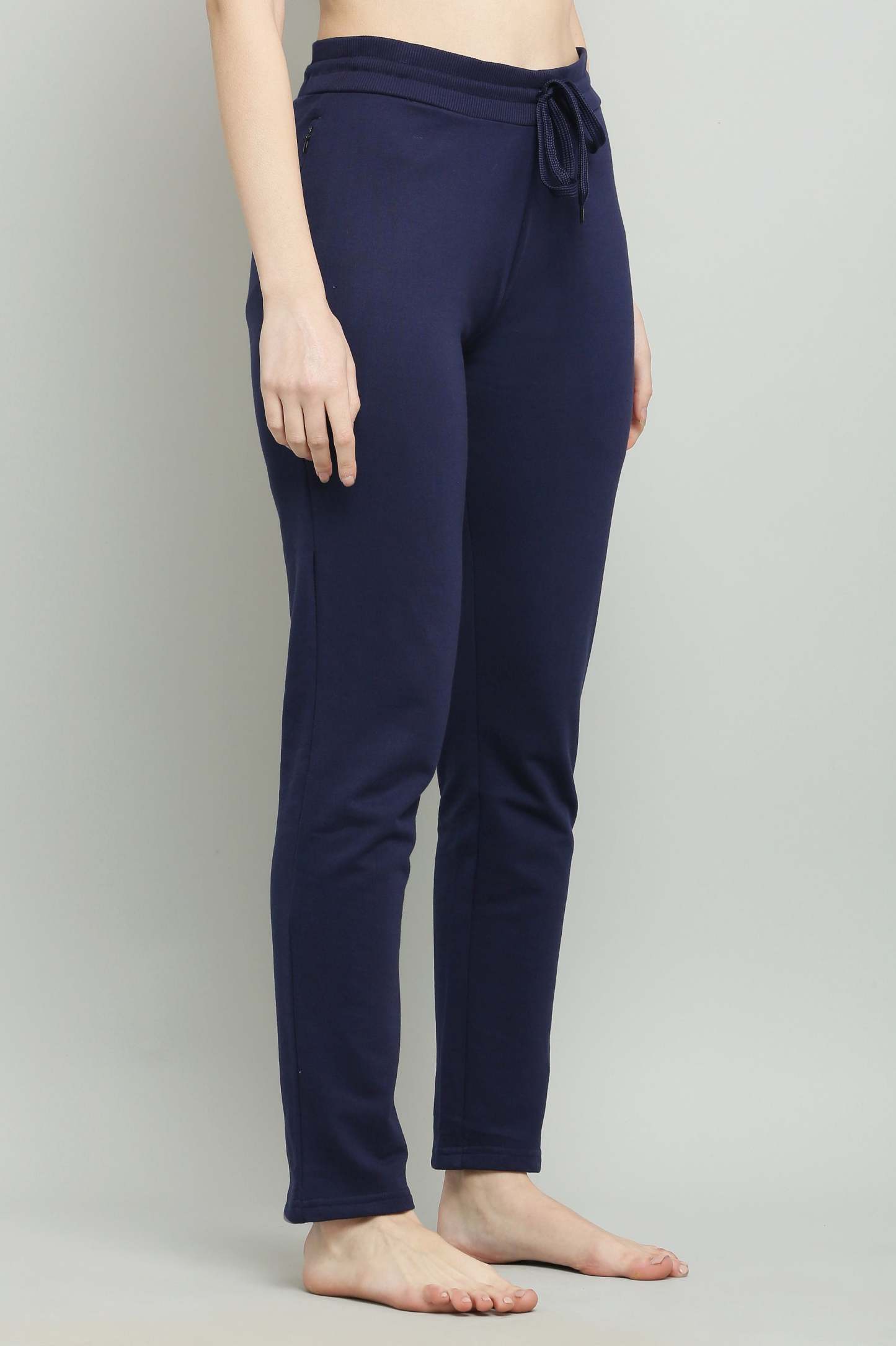 Sötétkék és olívazöld fésült pamut úszónadrág nőknek