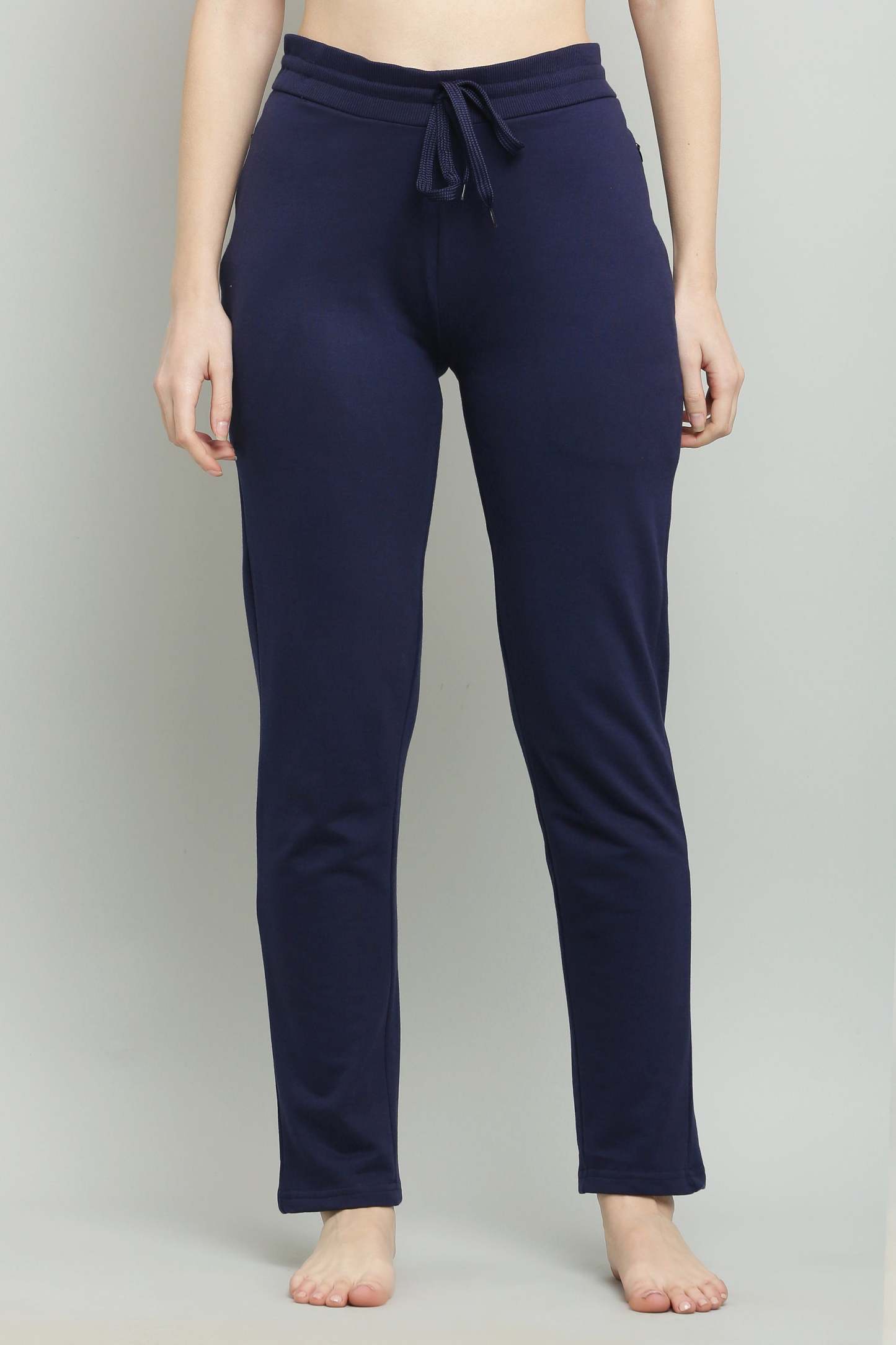 Gesztenyebarna és sötétkék fésült pamut úszónadrág nőknek