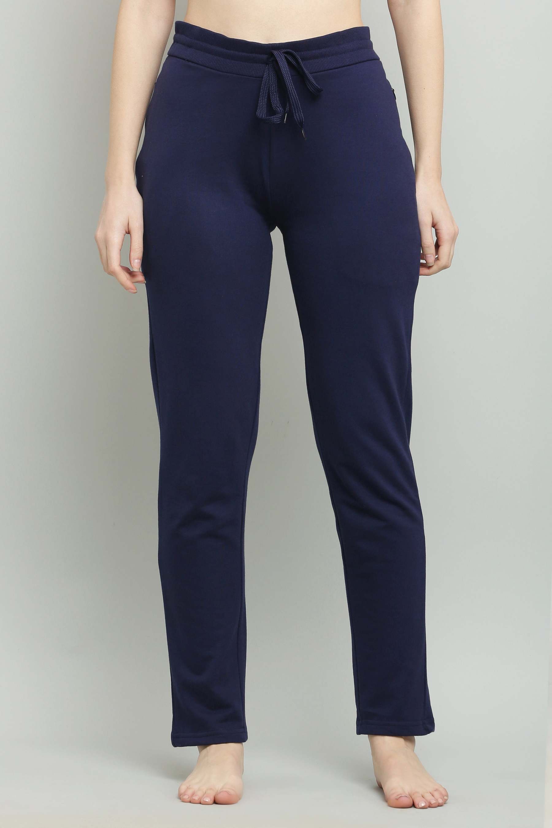 Gesztenyebarna és sötétkék fésült pamut úszónadrág nőknek