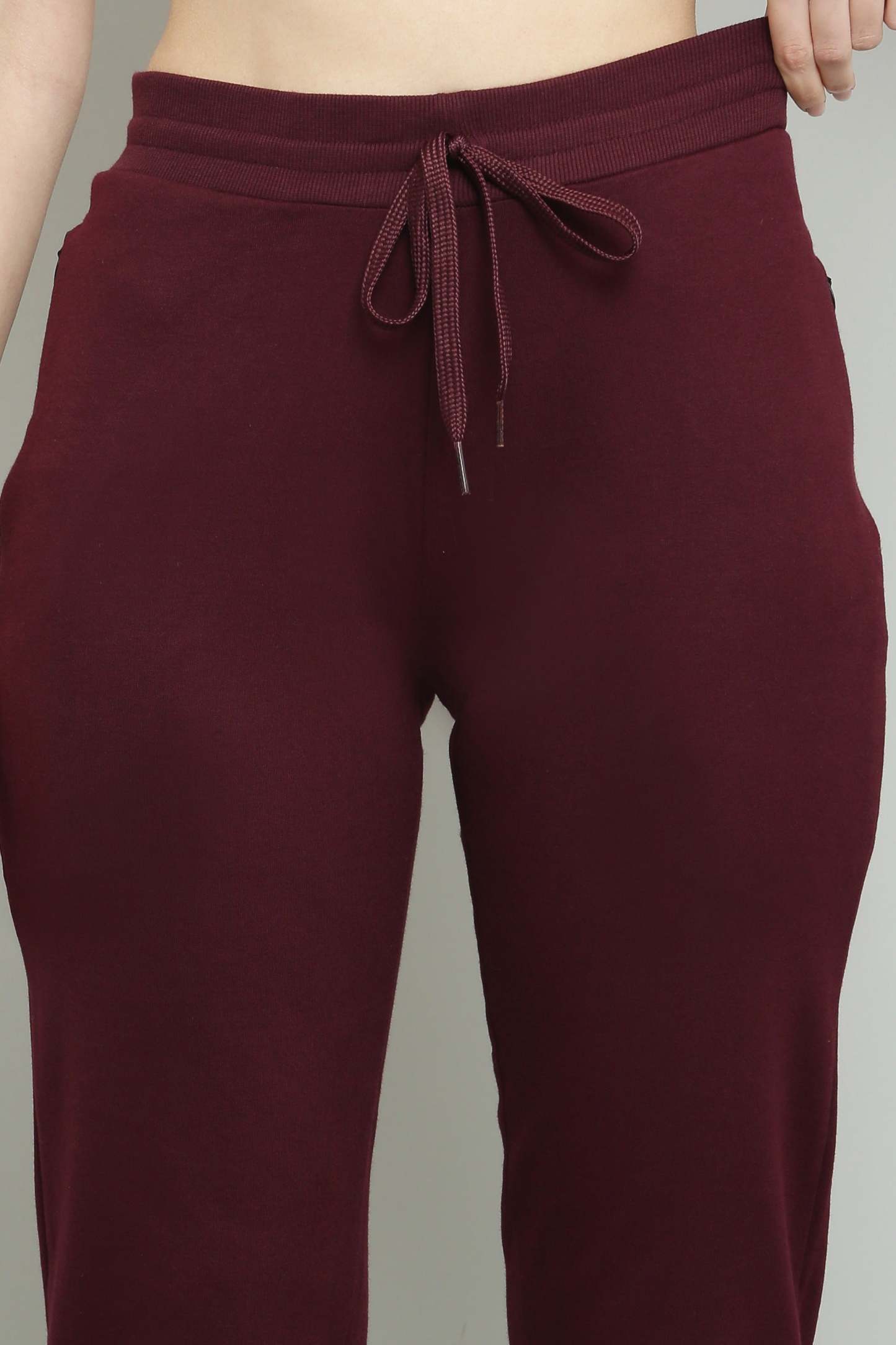 Melange Grey & Wine fésült pamut úszónadrág nőknek