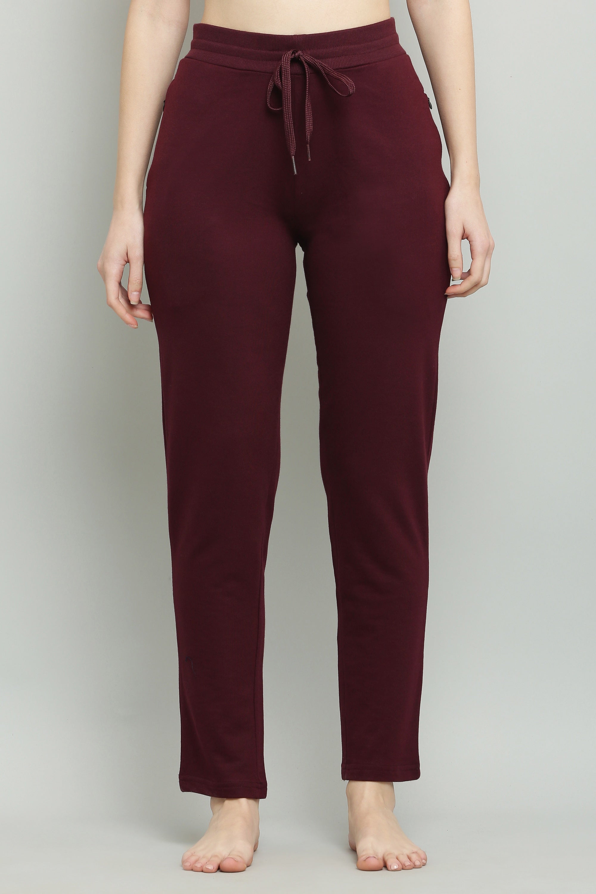 Melange Grey & Wine fésült pamut úszónadrág nőknek