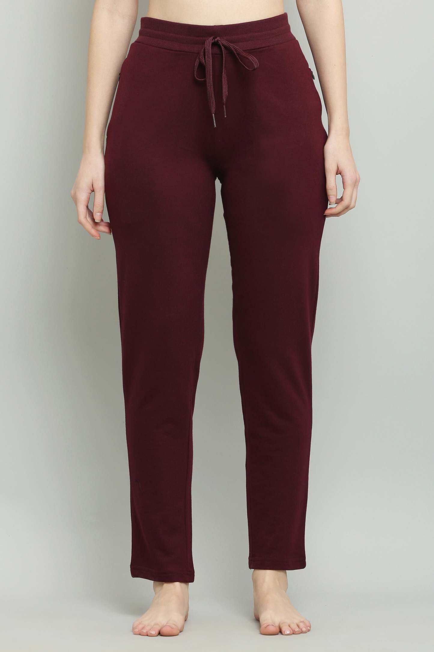 Melange Grey & Wine fésült pamut úszónadrág nőknek