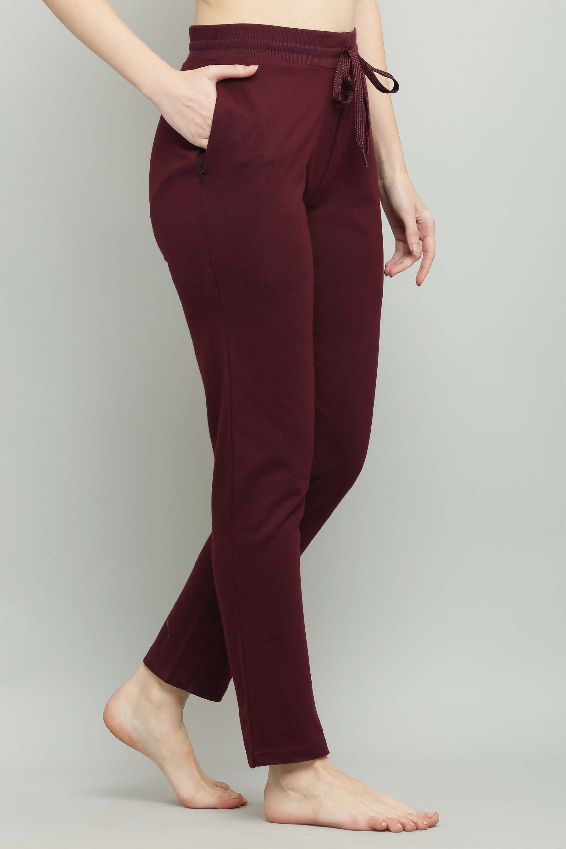 Melange Grey & Wine fésült pamut úszónadrág nőknek