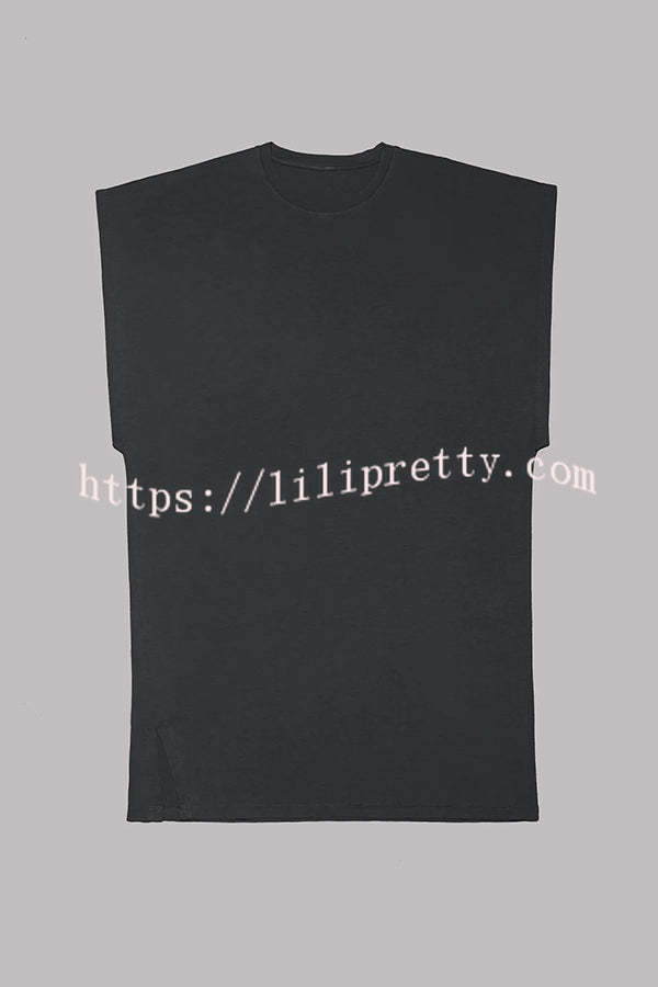 Abszolút kényelmes pamutkeverék denevérszárnyú bő póló miniruha