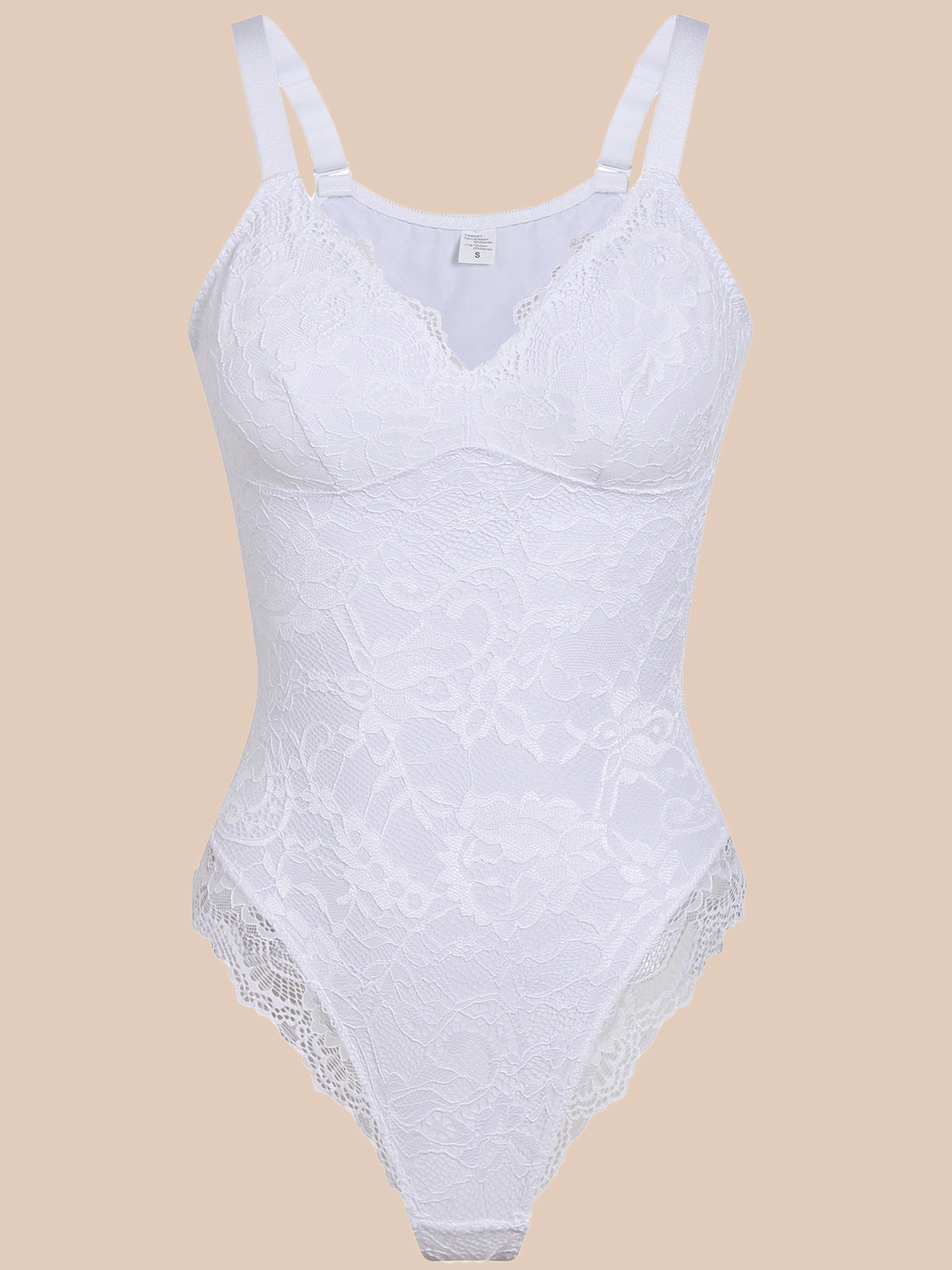 Tummy Control Shapewear Lace Backless Bodysuit Women's V-neck Camisole-SALLIBERTY