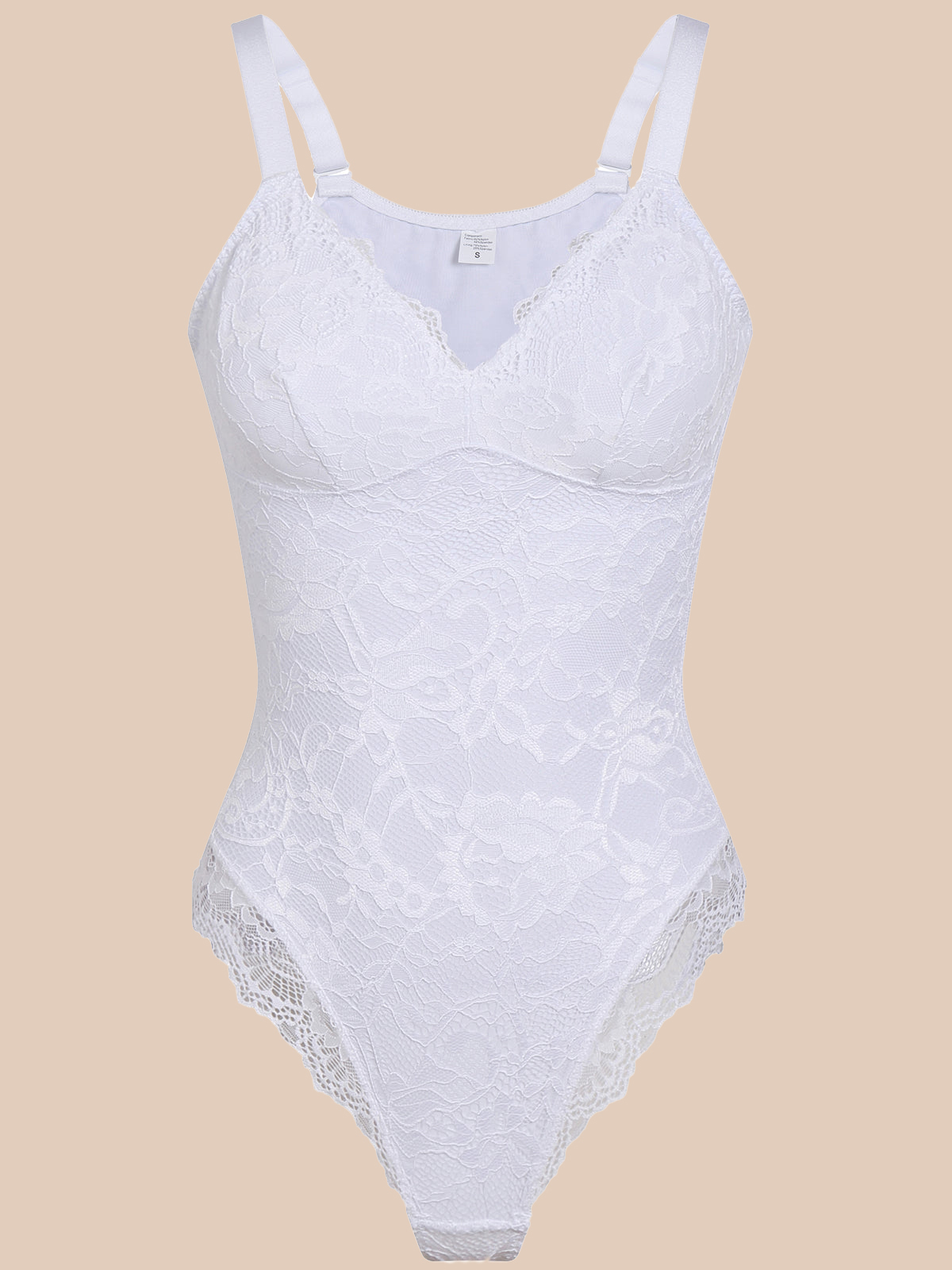 Tummy Control Shapewear Lace Backless Bodysuit Women's V-neck Camisole-SALLIBERTY