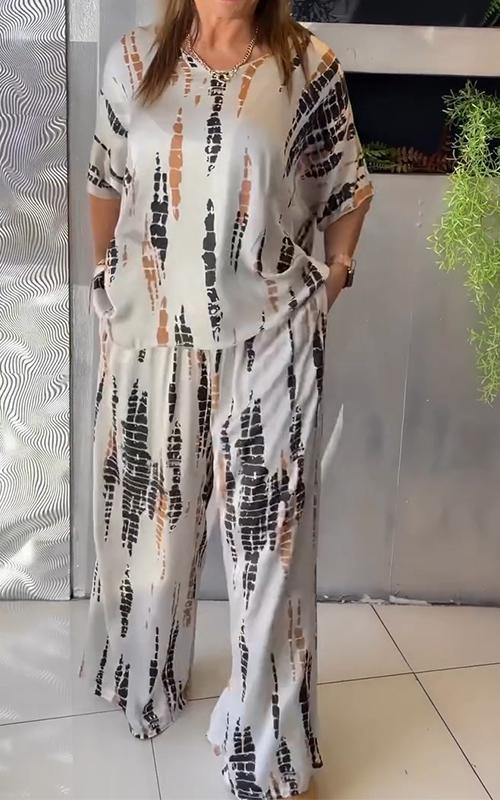 🙆‍♀️Satin alkalmi Crew Neck Kétrészes öltöny