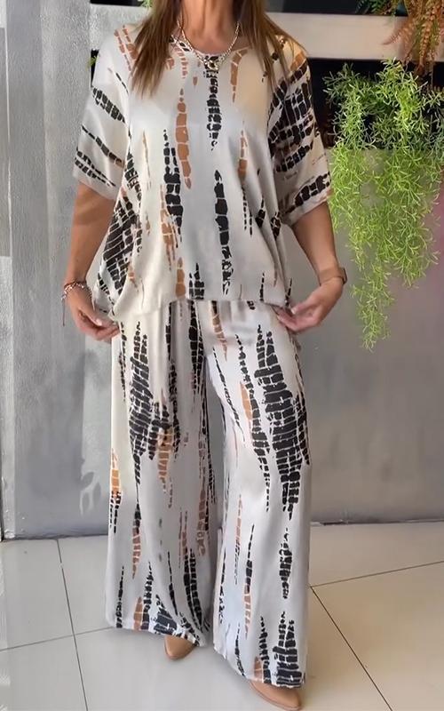 🙆‍♀️Satin alkalmi Crew Neck Kétrészes öltöny