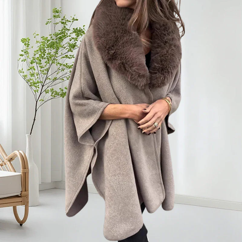 Női kapucnis kötött dzseki plüss gallérral