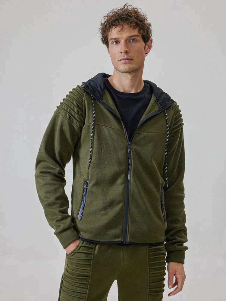 Férfi egyszínű melegítőruha kültéri tevékenységekhez