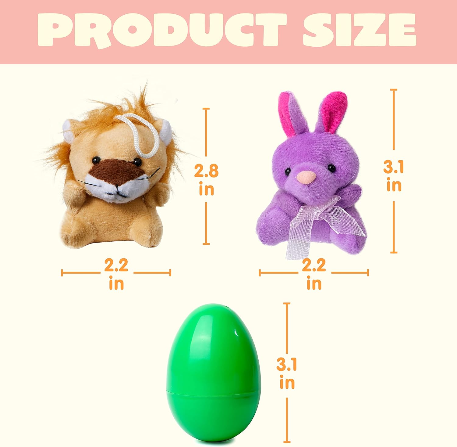 🔥LAST DAY 49% OFF-12/24/36 Pcs Prefilled Easter Eggs, Filled with Plush Animal Toys
