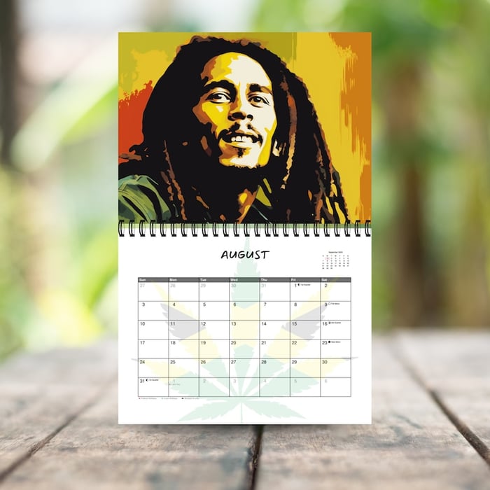 2025 Bob Marley Calendar 12 Month Calendar