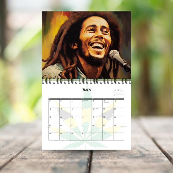 2025 Bob Marley Calendar 12 Month Calendar