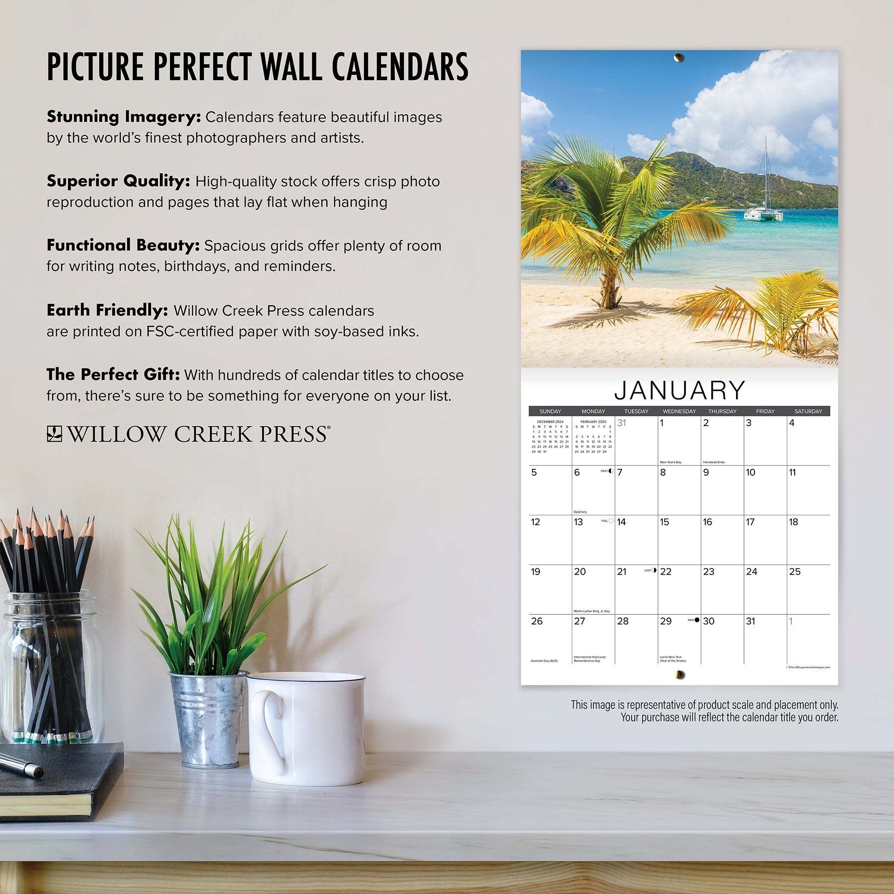 📅2025 National Park Trivia Wall Calendar
