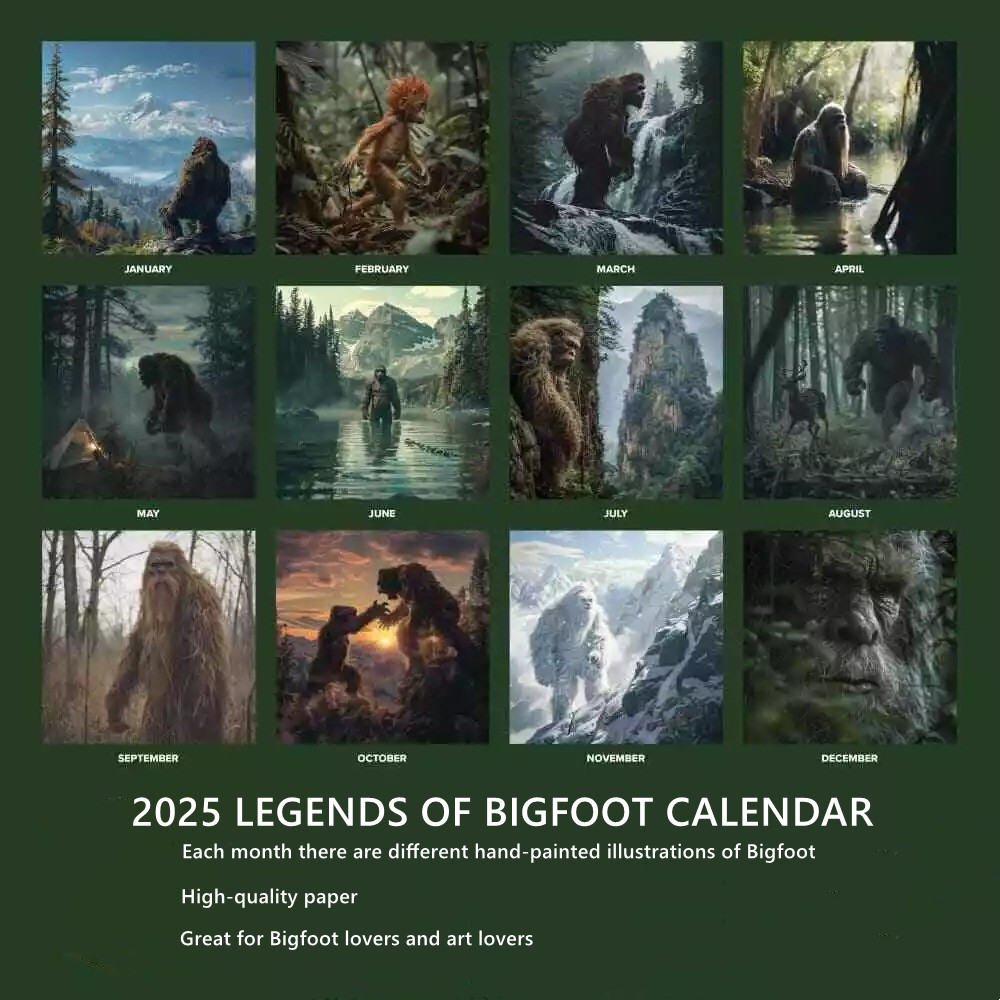 2025 Legends Of Bigfoot Calendar