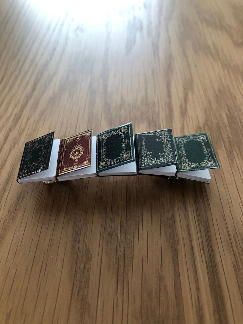 Miniature Book Hair Clip Barrette