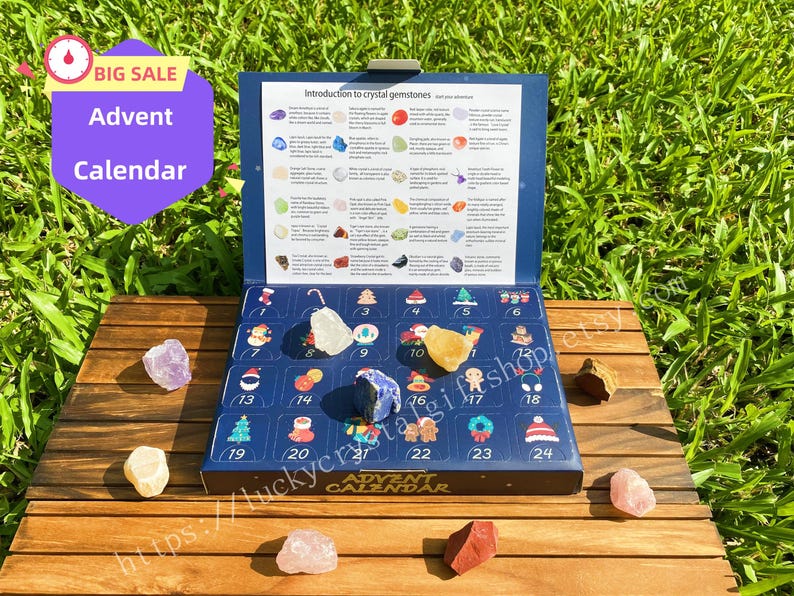 Natural Crystal Christmas Countdown Calendar