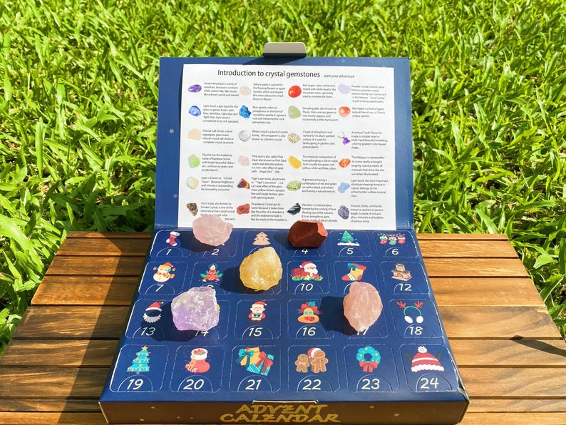 Natural Crystal Christmas Countdown Calendar