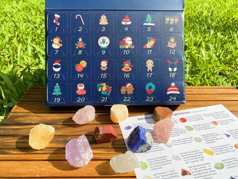 Natural Crystal Christmas Countdown Calendar