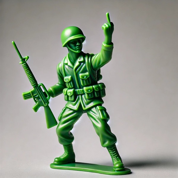 Funny Green Army Woman