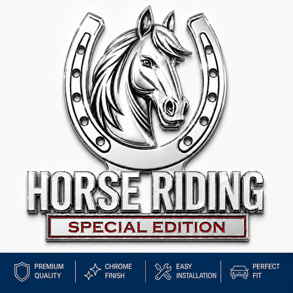 🐎 Horse Riding Special Edition 3D Chrome Metal Car Emblem
