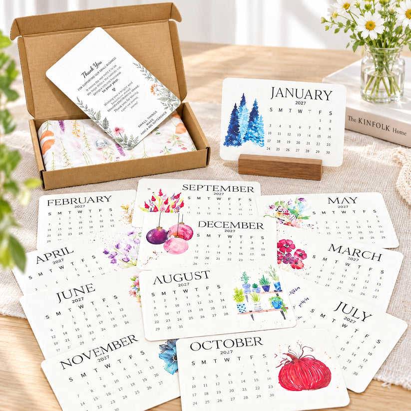 🌱 2027 Seed Paper Calendar – Grow a Garden Month by Month, A Gift of Hope & Sustainability