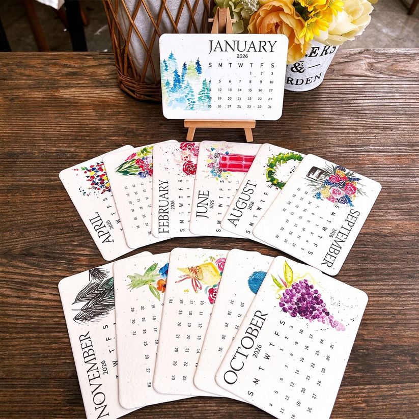 🌱 2027 Seed Paper Calendar – Grow a Garden Month by Month, A Gift of Hope & Sustainability