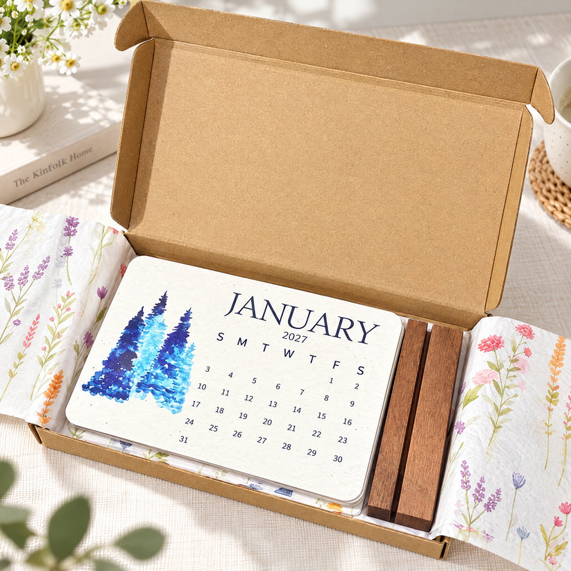 🌱 2027 Seed Paper Calendar – Grow a Garden Month by Month, A Gift of Hope & Sustainability